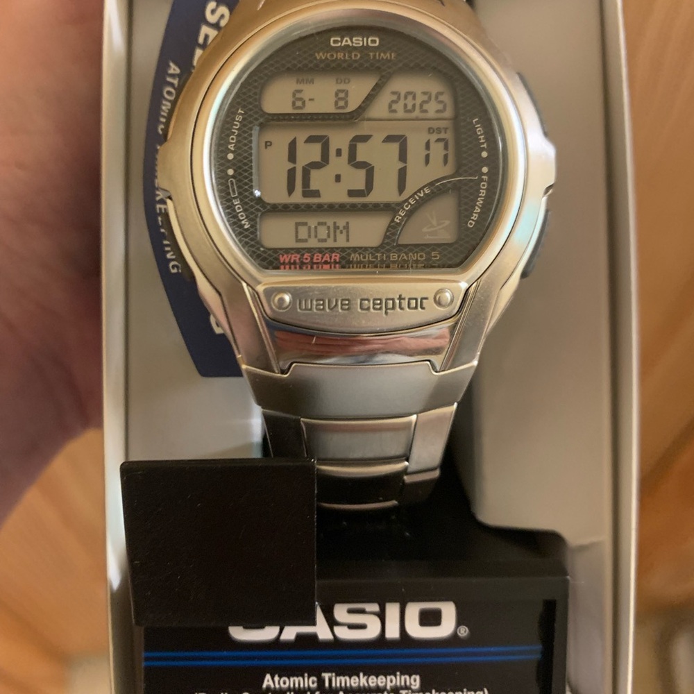 Casio Wave Ceptor Silver Watch
